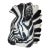 Vintage 1970s Hollywood Regency Zebra Head Vase Ceramic Planter Fitz Floyd Style For Sale