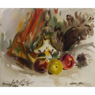 Carlo Ravagnan, Still Life, Watercolor, 1973 For Sale