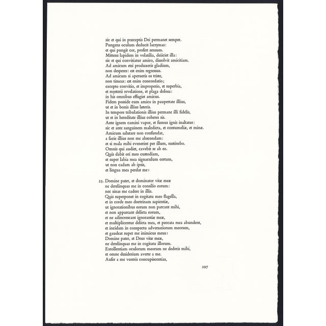 Tan 1968 Salvador Dalí Biblia Sacra Lithograph "Nummularii De Templo Eiecti" (The Money Changers Thrown Out of the Temple) For Sale - Image 8 of 11