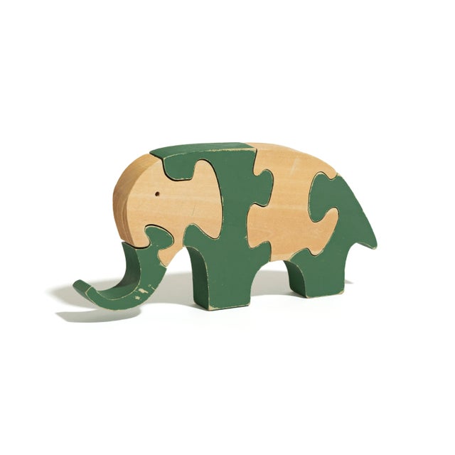 Green German Puzzle Figure by Vitali Antonio for Verlag Otto Maier, 1970s For Sale - Image 8 of 8