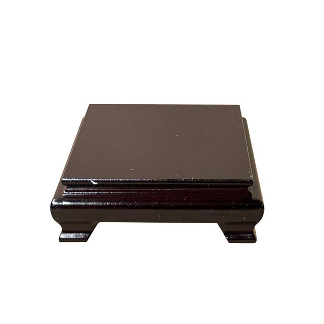 13.25" Reddish Brown Wood Rectangular Display Stand Riser Easel For Sale In San Francisco - Image 6 of 6