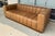 CB2 Cb2 Forte 81-Inch Channeled Saddle Leather Sofa With Walnut Base For Sale - Image 4 of 16