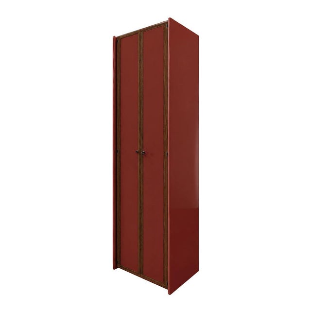 Mid-Century Modern Mid-Century Italian Red Lacquered Wood Cupboard by Afra & Tobia Scarpa, 1960s For Sale - Image 3 of 12