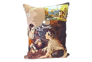 Vintage French Needlepoint Pillow