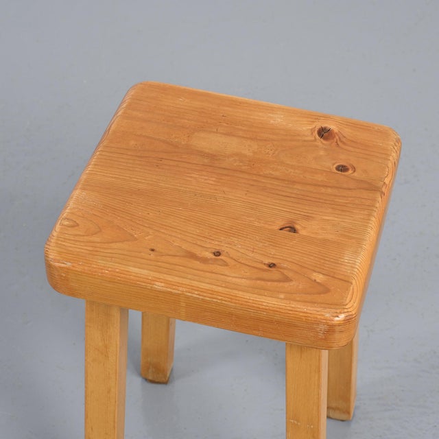 Vintage Pine Stool, France, 1980s For Sale - Image 9 of 11