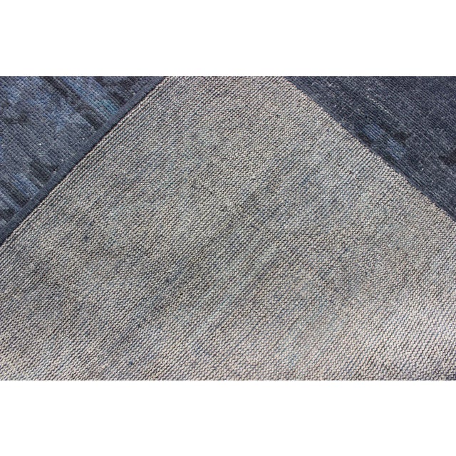 2000 - 2009 Modern Khotan With Medallion Design in Warm Gray, Brown, Blue and Charcoal 8'2 X 11'6 For Sale - Image 5 of 9