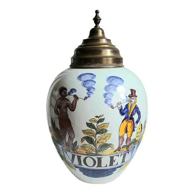 Dutch Delftware Tobacco Jar For Sale