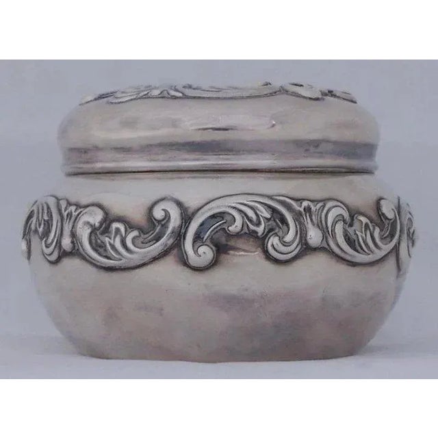 Traditional Sterling Silver Lidded Jar Dresser Box by Geo. C. Shreve & Co., San Francisco For Sale - Image 3 of 10