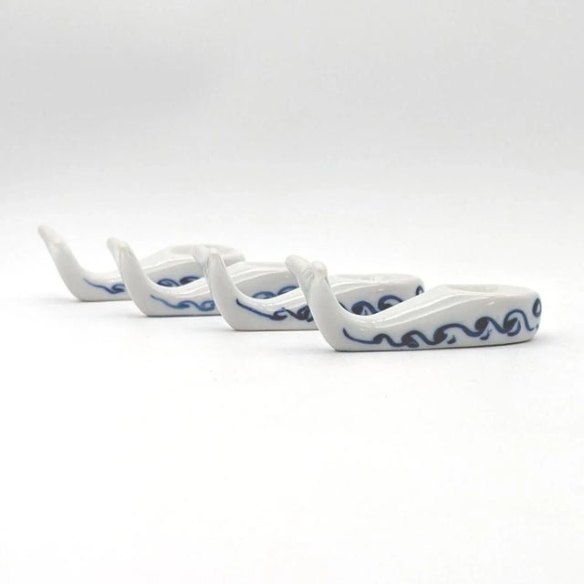 Vintage Porcelain Smiling Whale Salt Cellars Open Salt Pinch Dish for Table Setting- Set of 4 For Sale - Image 4 of 13