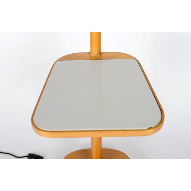 Wood Mid-Century Wooden Floor Lamp attributed to Jan Vanek for Krasna Jizba, Former Czechoslovakia, 1950s For Sale - Image 7 of 11