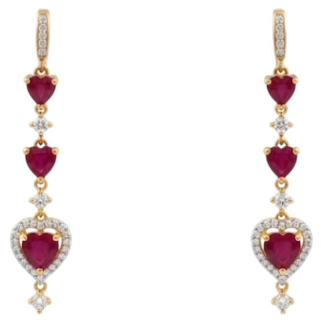 Gemstone details Gold Purity: 18K Solid Gold (stamped) Diamond: 0.63 cts Ruby: 2.82 cts 18K yellow gold Gross weight: 4.22...