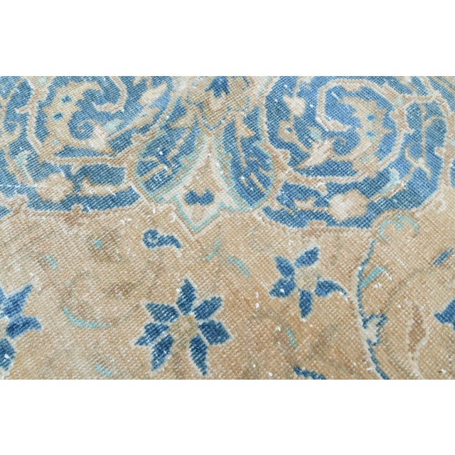 1960s Vintage Persian Handmade Wool Cotton Brown Area Rug For Sale - Image 9 of 11