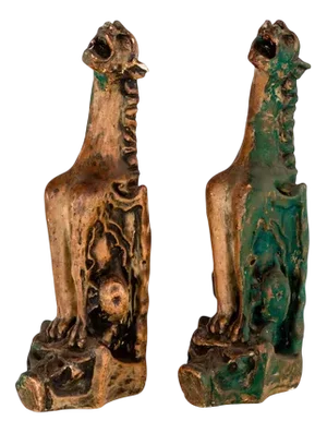Plaster Gargoyles, 1920s, Set of 2