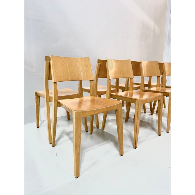 Vintage Beech Dining Chairs, 1980s, Set of 8 For Sale - Image 3 of 17