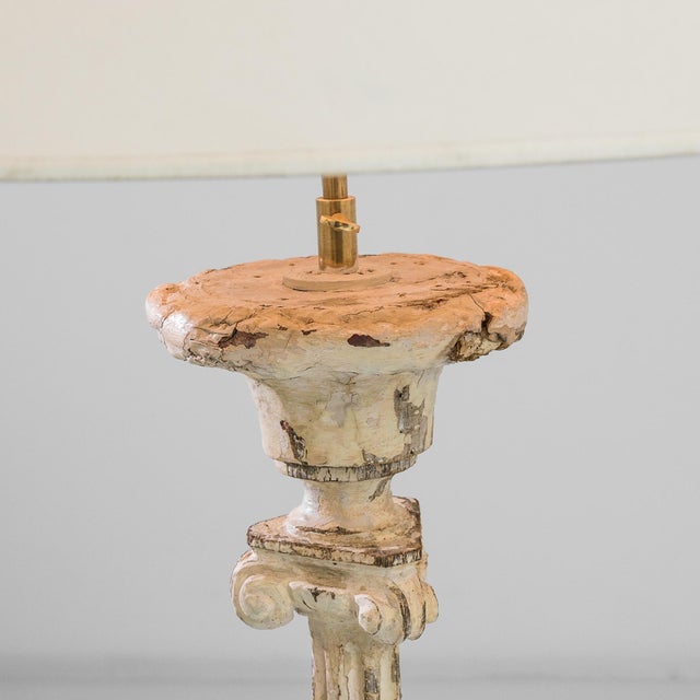 French 1800s French Wooden Floor Lamp For Sale - Image 3 of 18