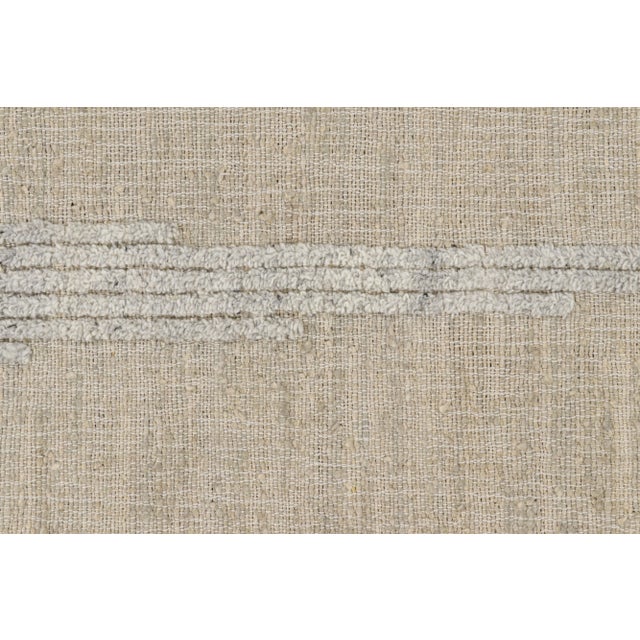 Rug & Kilim’s Abstract Flatweave in Beige with Geometric Patterns - 5x7 For Sale In New York - Image 6 of 7