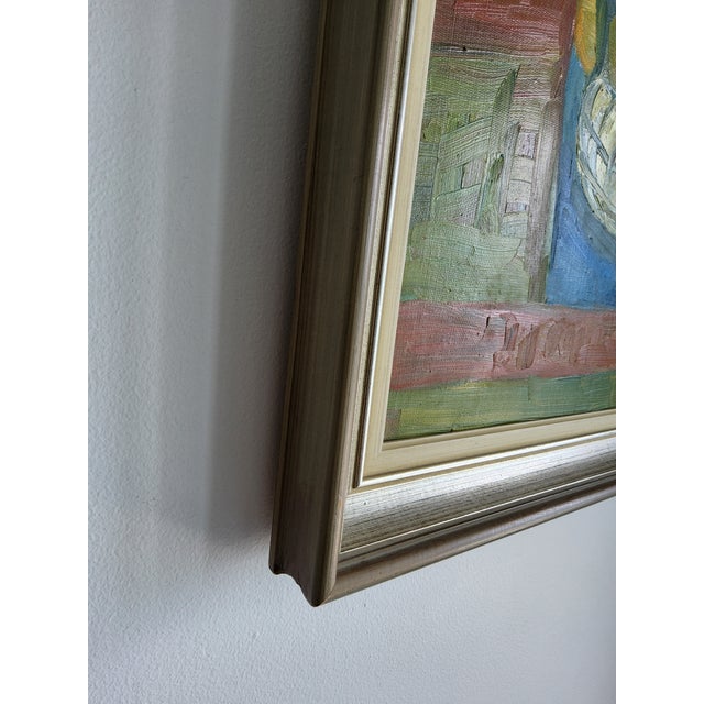 Expressionist Mid Century Still Life Oil Painting by Swedish Artist Waldemar Berg For Sale - Image 16 of 18