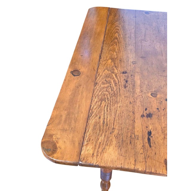 Mid 20th Century French Provincial Louis Philippe Period Fruitwood Drop-Leaf Table For Sale - Image 16 of 16