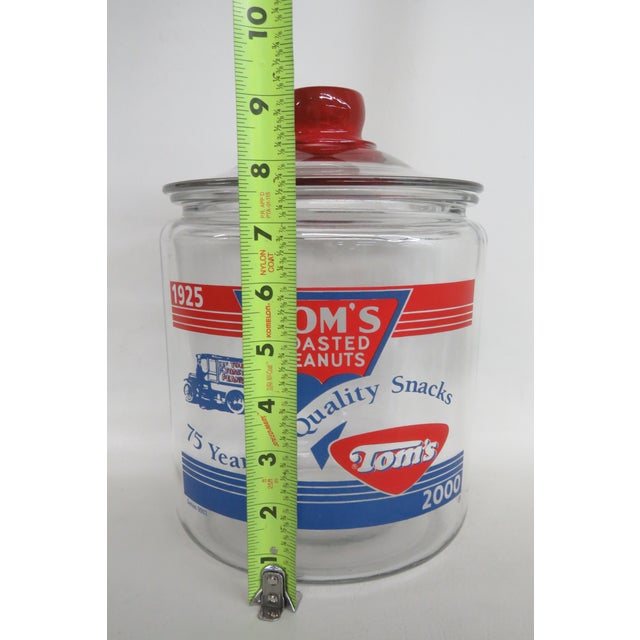 Toms Toasted Peanuts Lidded Glass Jar Extra Large 75th Anniversary Edition 4983b For Sale - Image 9 of 11
