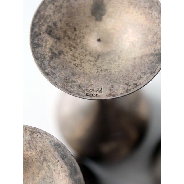 Mid 20th Century Mid-Century Modern Leonard Silverplate Goblets, Set of 4 For Sale - Image 12 of 14