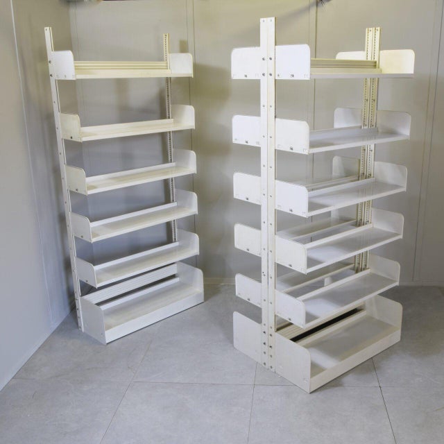 Industrial Shelving Units in White Lacquered Metal from Lips Vago, 1970s, Set of 3 For Sale - Image 17 of 17