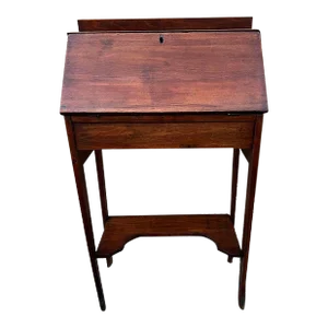 Antique Mission Art & Craft Style Mahogany Slant Front. Writing Desk.