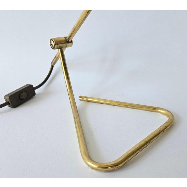 Mid-Century Brass Table Lamp from OMI, Germany, 1970s For Sale - Image 11 of 17