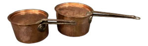 Copper Saucepan Pair