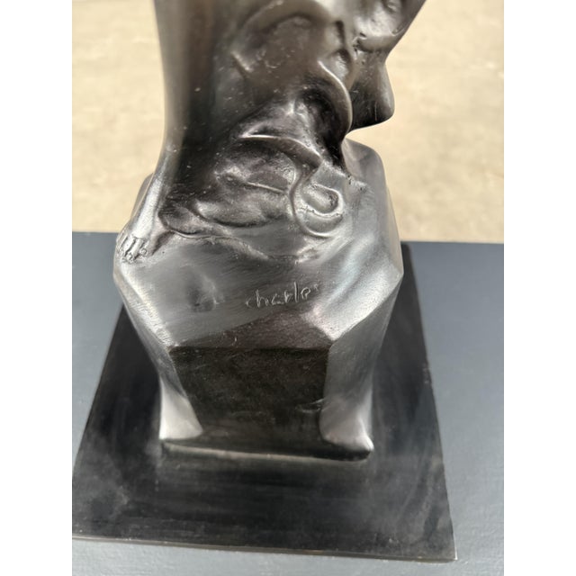 Striking large-scale bronze sculpture inspired by the iconic Spirit of Ecstasy, the legendary hood ornament created for...