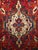 Vintage Persian Hamadan Gallery Area Rug, Hand-Knotted Wool, Tribal Bird Pattern, 6x10, Red & Navy For Sale - Image 16 of 18