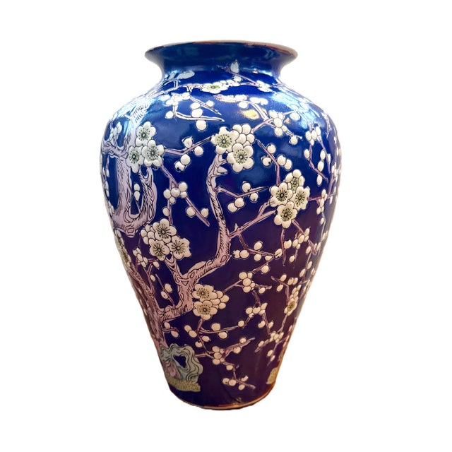 Ceramic Blue and White Porcelain Vase For Sale - Image 7 of 10