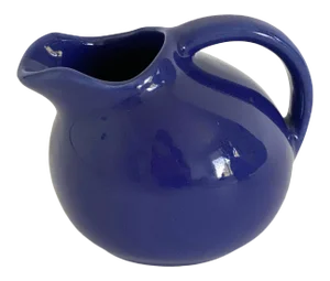 1940s Classic Shape Mini Blue Stoneware Pitcher