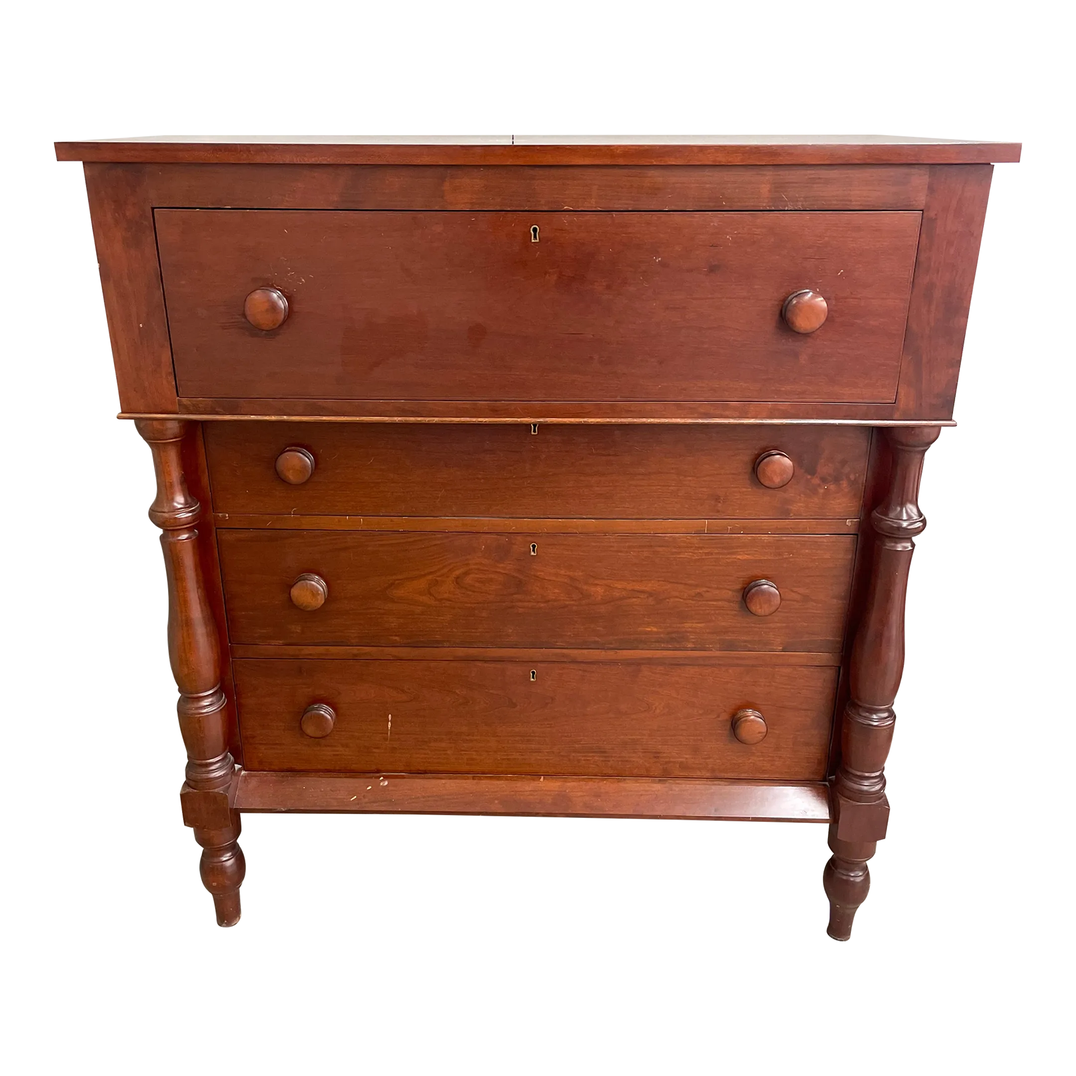 Empire Dresser Chest of Drawers Solid Cherry | Chairish