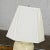 Vintage Chinoiserie Latte Color Ginger Jar Lamp With Frosting Design & Pleated White Fabric Shade For Sale - Image 9 of 13