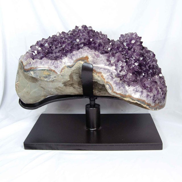 Amethyst Cluster, 65 Pounds, on Stand (#H0351 Uruguay ) For Sale In Greenville, SC - Image 6 of 8