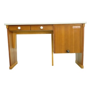 Mid-Century Walnut Office Desk, 1950s For Sale
