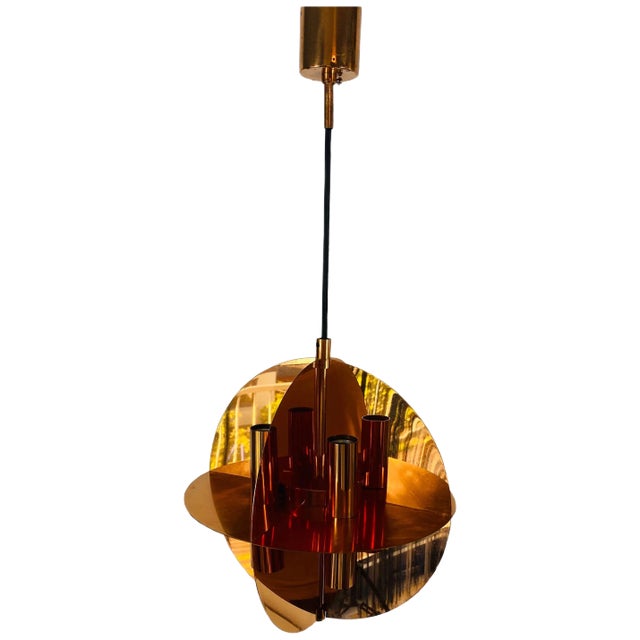 Copper Pendant Lamp from Cosack, 1970s For Sale