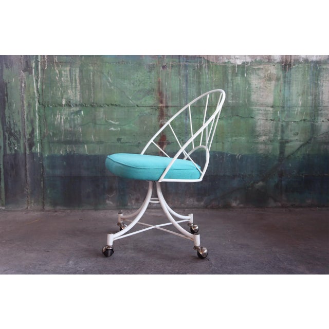 Mid-Century Modern 1960s Mid-Century Modern Acapulco Style Rolling Office Chair For Sale - Image 3 of 9