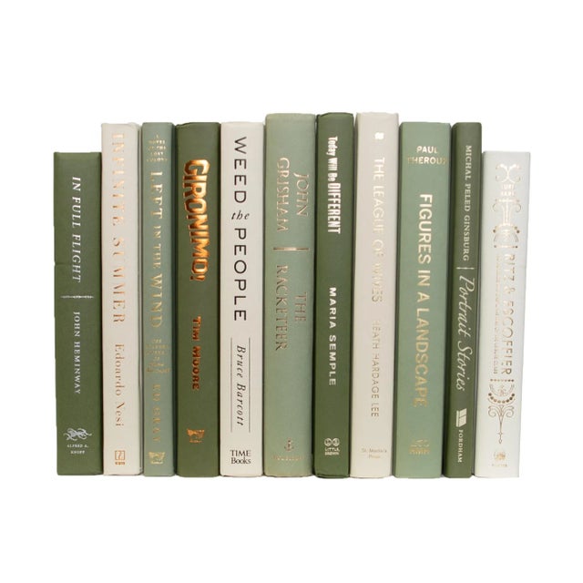 Modern Decorative Books - Ivy Cream Book Bundle - 1 Foot of Green Books For Sale - Image 3 of 4