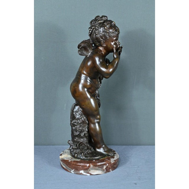 Bronze Love Sending Kisses in Bronze by A. Moreau, 1890s For Sale - Image 9 of 17