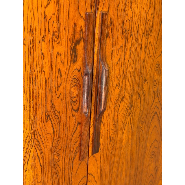 Large Rosewood Sideboard With Drop-Down Bar and Shelves Danish Mid-Century Modern 1960s For Sale - Image 15 of 16