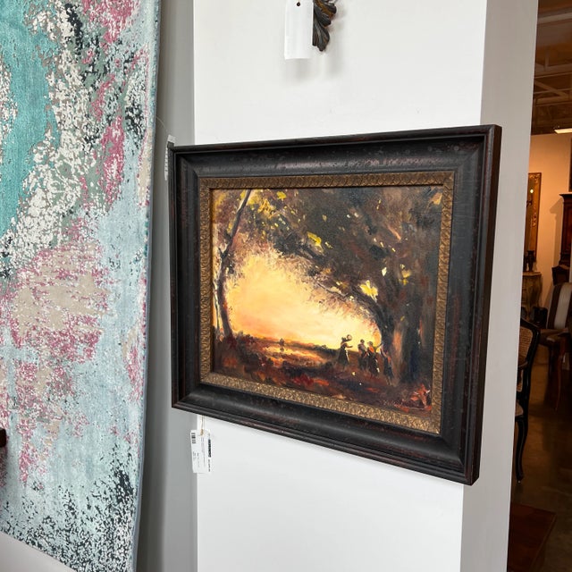 Framed original hand-painted landscape, oil on canvas. Signed by Artist.