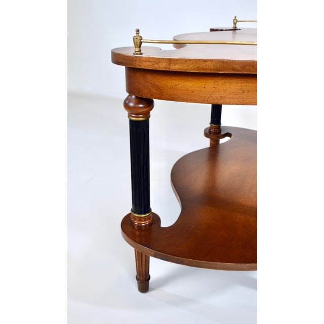 Vintage French Regency Style Burl Wood "Kidney Bean" Side or Tea Table For Sale - Image 13 of 14