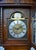 Ridgeway Oak Grandfather Clock Jacobean Style Barley Twist Tempus Fugit For Sale - Image 15 of 18