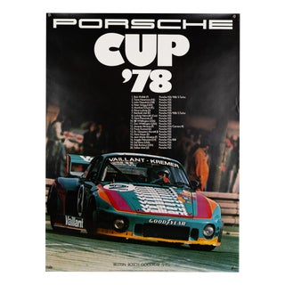 Porsche Cup 78 by Advertising Agency Strenger Poster, 1978 For Sale