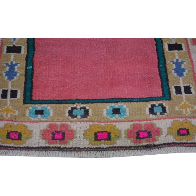 1950s Vintage Turkish Anatolian Hand Knotted Wool Rug, 2'2''x3'7'' For Sale - Image 5 of 5