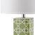 Bring a burst of color and pattern into neutral rooms with the Quatrefoil table lamp by . Crafted of green and white...