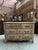 This magnificent 18th-century oak chest of drawers has been completely restored. The upper section features two medium-...