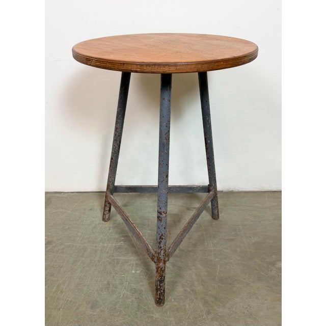 1960s Industrial Grey Workshop Stool, 1960s For Sale - Image 5 of 14