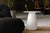 Bolete Side Table in Clay Finish with White Glass Table Top from Aifunghi For Sale - Image 4 of 8